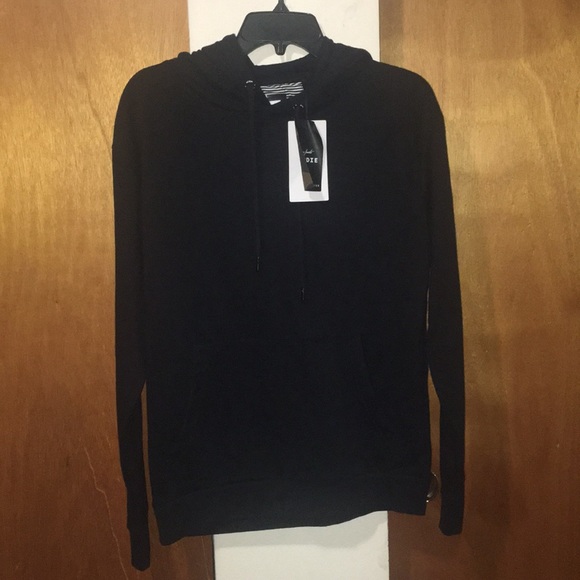 ♣️NWT Denim & Flower Hoodie - Picture 1 of 13